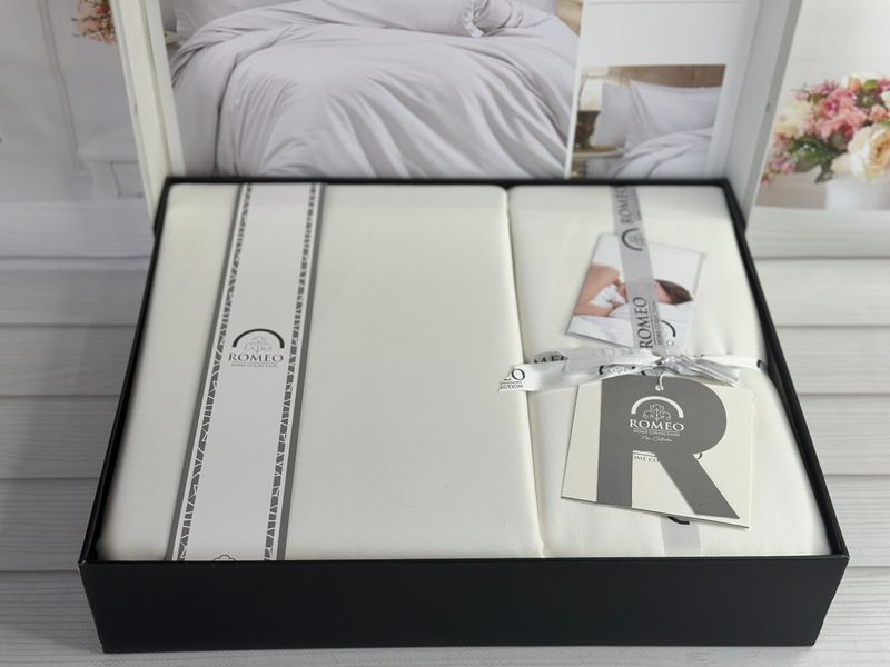 Постельное белье Romeo Home Vial молочный сатин евро 209489 фото