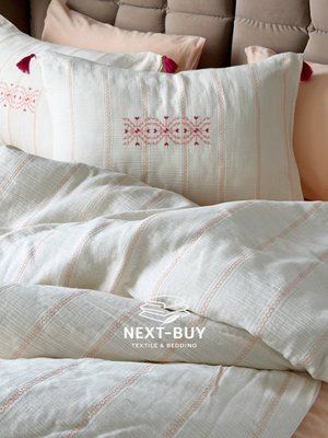 Постельное белье Istanbul Home Collection Perge Salmon из муслина, евро 200&times;220 fc39205 фото