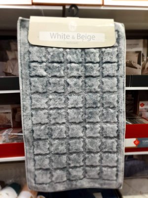 Набір килимків з 2-х штук White Beige 50x60 см + 60x100 см модель 8 194579 фото