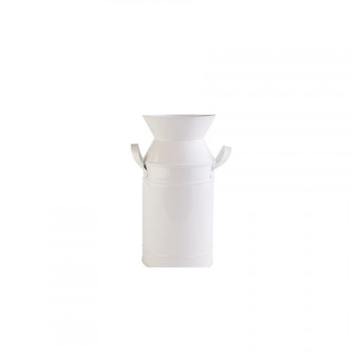 Декоративні вази Barine Metal Milk Can White M 85236 фото
