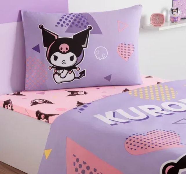 Постільна білизна TAC Disney Kuromi Pretty дитяча 218414 фото