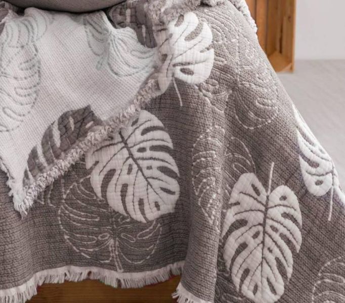 Покривало муслинове Saheser Forest кавове 240x260 см без наволочок 218461 фото