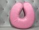 Подушка ErgoFoam ортопедична рогалик, з ефектом пам'яті світло-рожева 27х32 см 78134 фото 1