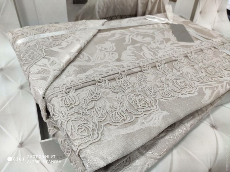 Покрывало Gardine's жаккардовое Helen Bej 240х260 см с наволочками 108930 фото