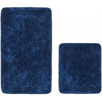Набор ковриков Arya Damaks Синий 2 предмета 60х100 см + 60x50 см 123008 фото