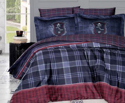 Постільні речі First Choice Doris Navy Blue сатин люкс сімейний 114450 фото