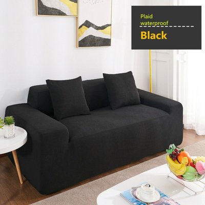 Чохол на двомісний диван HomyTex трикотаж-жатка Чорний 71053 фото