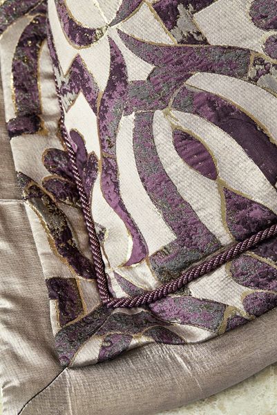 Набор постельное белье с пледом и покрывалом Karaca Home Morocco purple-gold 2019-2 золотой евро 64940 фото