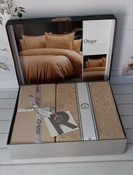 Постільна білизна Romeo Home сатин - жаккард Onyx євро 211395 фото