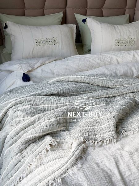 Постельное белье Istanbul Home Collection Perge Mint из муслина, евро 200&times;220 fc39193 фото