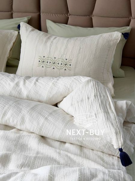 Постельное белье Istanbul Home Collection Perge Mint из муслина, евро 200&times;220 fc39193 фото