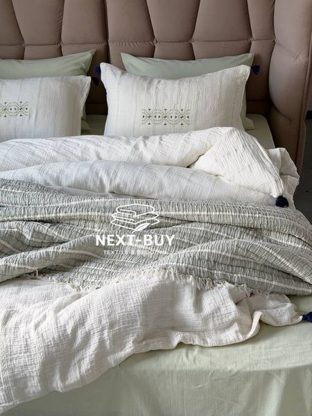 Постельное белье Istanbul Home Collection Perge Mint из муслина, евро 200&times;220 fc39193 фото