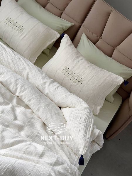 Постельное белье Istanbul Home Collection Perge Mint из муслина, евро 200&times;220 fc39193 фото
