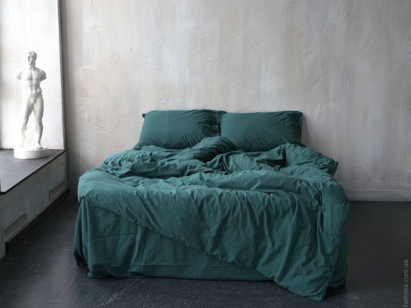 Постільна білизна Limasso Dark Green Standart євро 85429 фото