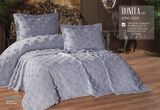 Покривало жакардове Alara Bonita gri 260Х260 з наволочками 216067 фото