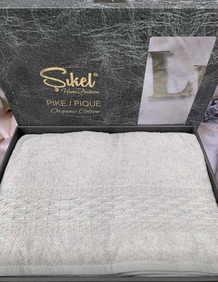 Махровая простыня - Пике Sikel cotton Imperial 200x220 см серый 112770 фото