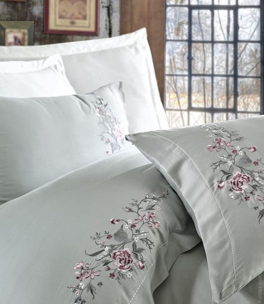 Постельное белье Dantela Vita Embroidered Efsa Maldiv евро 65489 фото