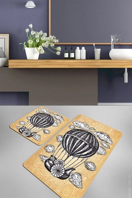 Набір килимків для ванної кімнати Chilai Home Propeller 60x100 см + 50x60 см 184906 фото