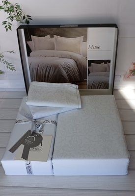 Постельное белье Romeo Home сатин - жаккард Muse евро 211402 фото