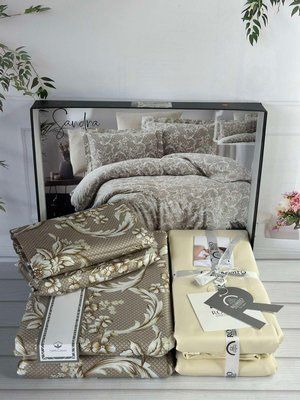 Постільна білизна сатин Romeo Home Sandra євро 209529 фото