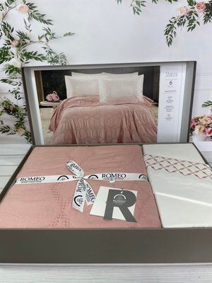 Постільна білизна Romeo Home муслін з піке - покривалом Stanza євро 211454 фото