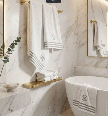 Набір рушників Maison D'or Paris Delon Ecru з 3-х штук 30x50 см+ 50x100 см+ 75x150 см молочні 196776 фото
