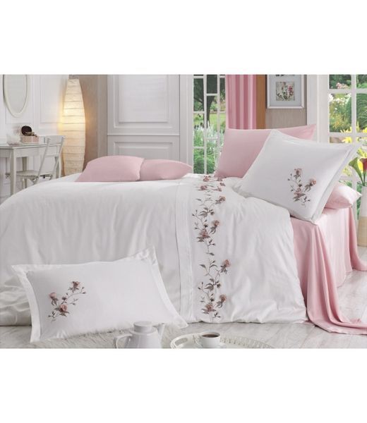 Постільна білизна Dantela Vita Embroidered Anetta євро 60448 фото