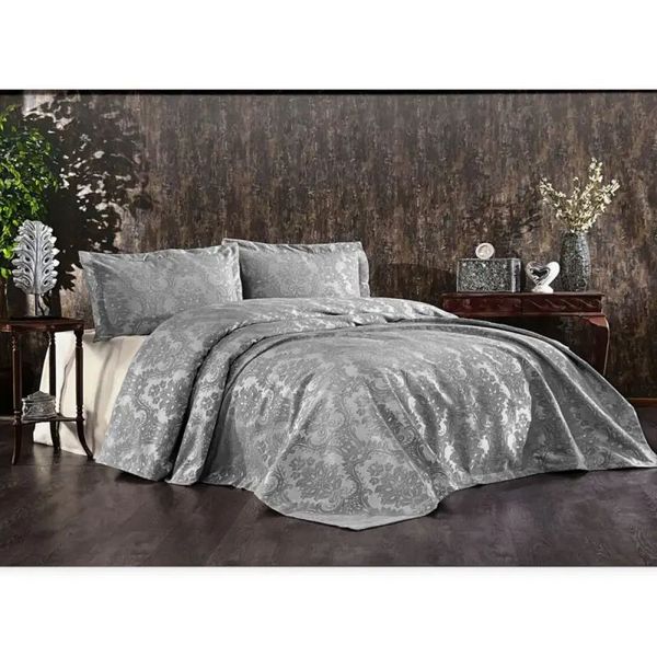 Покривало жаккард DIAMOND MONAKO GREY 230x260 см 124150 фото