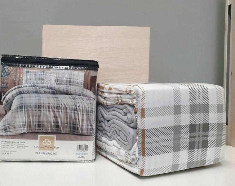 Постільна білизна Cotton Collection фланель модель 51 полуторне 212414 фото