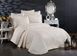 Покривало жакардове з мереживом Finezza Home Diva krem 250x260 см з наволочками 50х70 см молочне 217015 фото 1