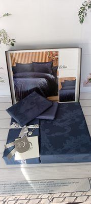 Постельное белье Romeo Home сатин - жаккард Echo евро 211398 фото