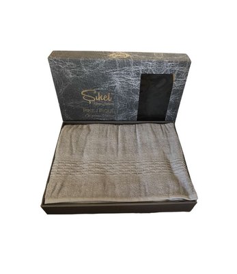 Махровая простыня - Пике Sikel cotton Imperial 200x220 см темно серый 112769 фото