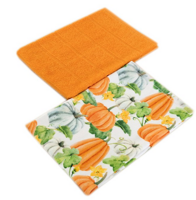 Набор полотенец Maisonette Pumpkin оранжевый 375 г/м2 из 2-х шт. 40х60 см 194422 фото