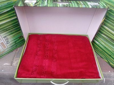 Махрове простирадло Sikel Bamboo Red 200х220 см 131076 фото