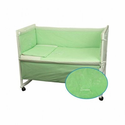Спальный комплект для детской кроватки Руно "Мишка" зеленый 62670 фото