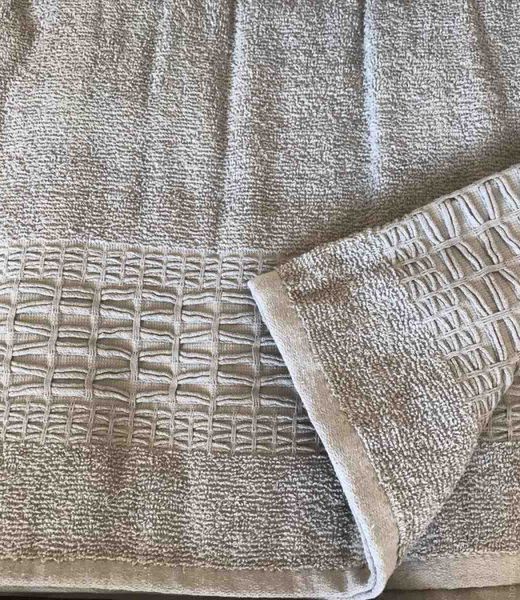 Махрова простирадло - Піке Sikel cotton Imperial 200x220 см світло-сіре 112769 фото