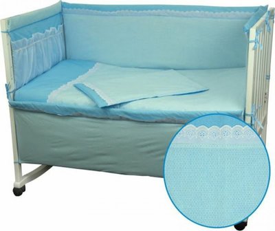 Спальний комплект для дитячого ліжечка Руно "Карапузик" блакитний 62678 фото