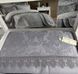 Покривало жакардове з мереживом Finezza Home Diva gri 250x260 см з наволочками 50х70 см сіре 217016 фото 2