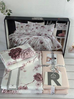 Постільна білизна сатин Romeo Home Viola євро 209527 фото