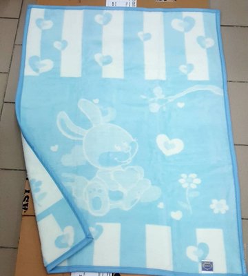 Плед-одеяло Zeron детское акрил бело-голубое 90х120 см 74817 фото