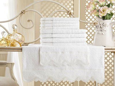 Рушник Gul Guler Defne white 50x90 см 63331 фото