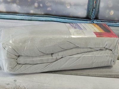 Простирадло трикотажне Bestclass Home 180&times;200+25 см на резинці з наволочками, світло-сіра 167878 фото