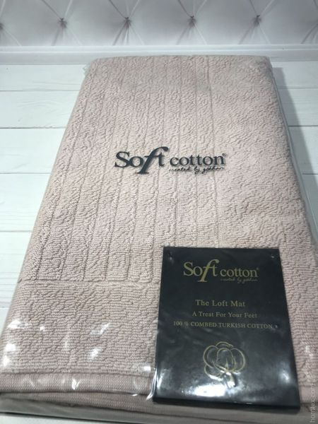 Махровий рушник - килимок для ванної 50х90 см. Soft cotton LOFT 1 77536 фото