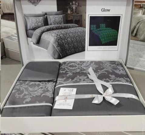 Постельное белье First Choice Glow vip moon light сатин евро 65006 фото