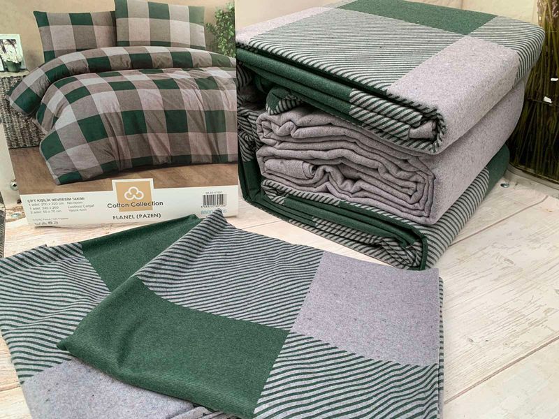 Постельное белье Cotton Collection фланель модель 23 евро 173329 фото