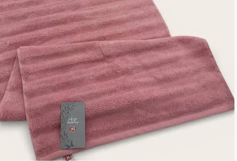 Махровий рушник Tac Tanes micro cotton Pudra 50х90 см 218374 фото