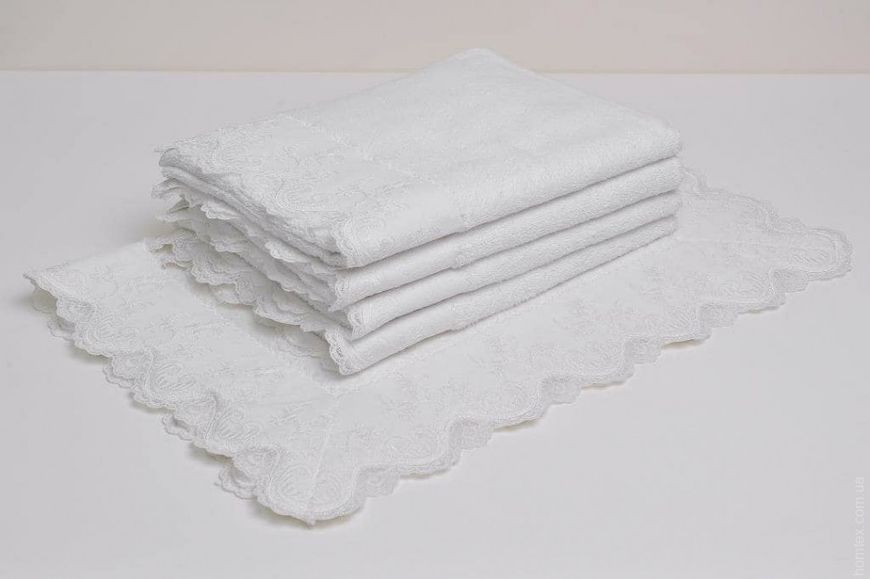 Рушник Gul Guler Defne white 50x90 см 63331 фото