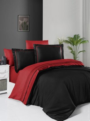 Постельное белье First Choice Satin de luxe red-black евро 114446 фото