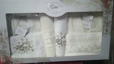 Семейный набор из полотенец и халатов Sikel модель 4 из 6-ти предметов 125109 фото