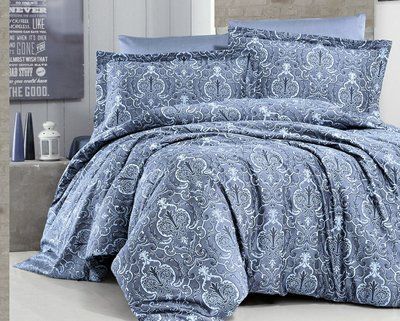 Постільні речі First Choice Delmor indigo сатин люкс євро 59161 фото